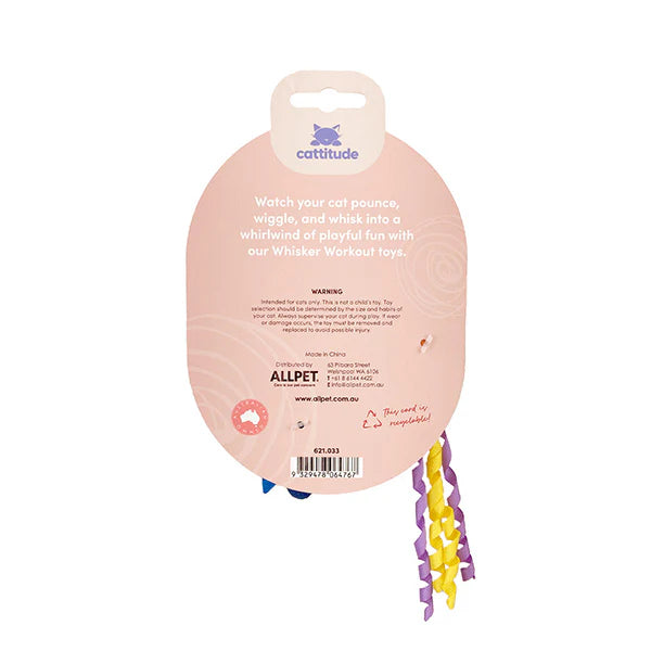Cattitude Whisker Workout Herbie Hedgehog Cat Toy