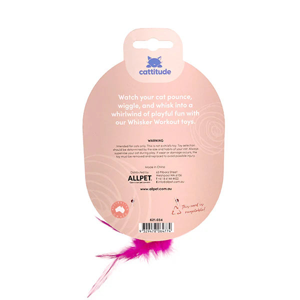 Cattitude Whisker Workout Francis Flamingo Cat Toy