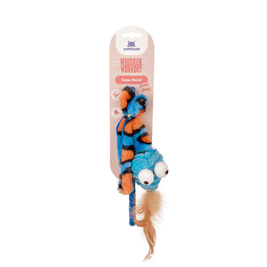 Cattitude Whisker Workout  Simon Snake Cat Toy Wand