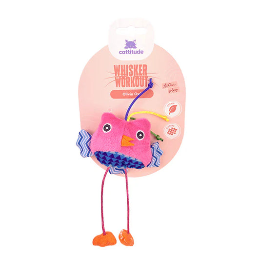 Cattitude Whisker Workout Olivia Owl Cat Toy